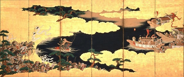屋島合戦図屏風<br>江戸時代<br>当館