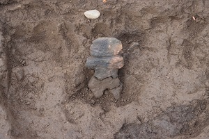 竹下遺跡土偶出土状況