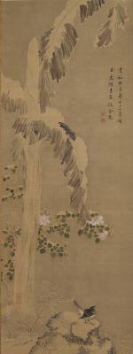 戸田忠翰_芭蕉に小禽図_400.jpg